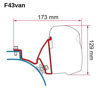 Fiamma Adapter F43van VW Bus T5 / T6 / T6.1 California deep black #98655A712